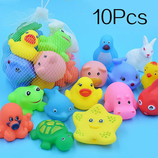 10Pcs/Set Cute Animals Swimming Water Toys For Baby/Children