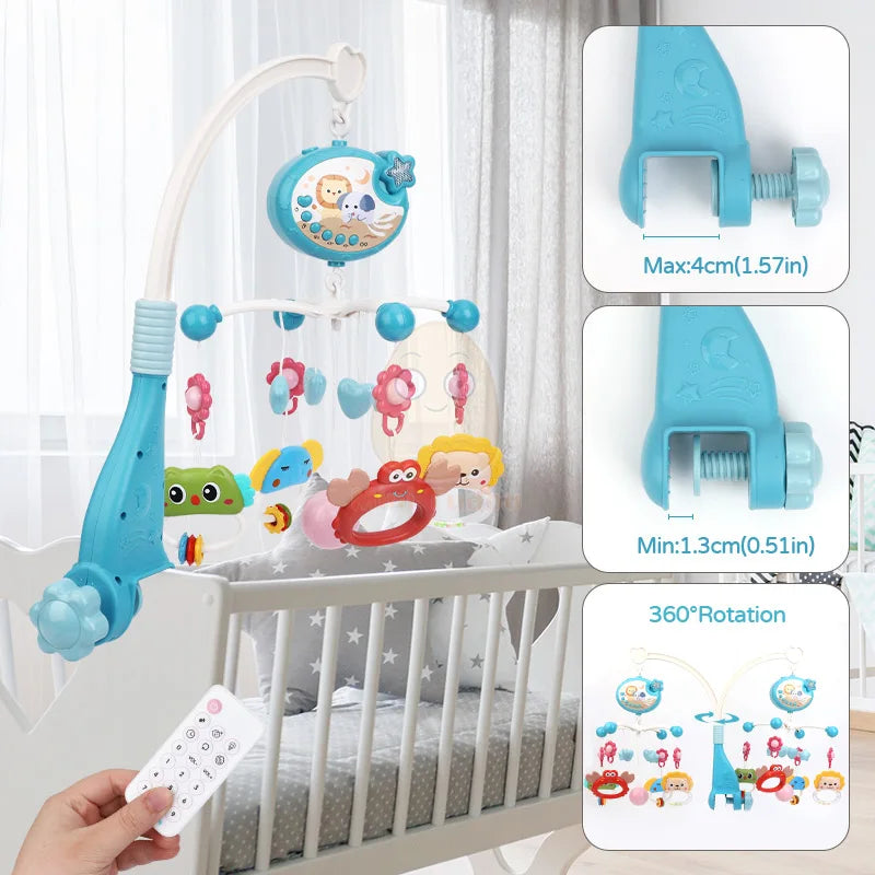 Baby Crib Mobile Rattle Toy For 0-12 Months Infant