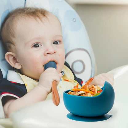 3PCS/Set Silicone Baby bowl, spoon and fork